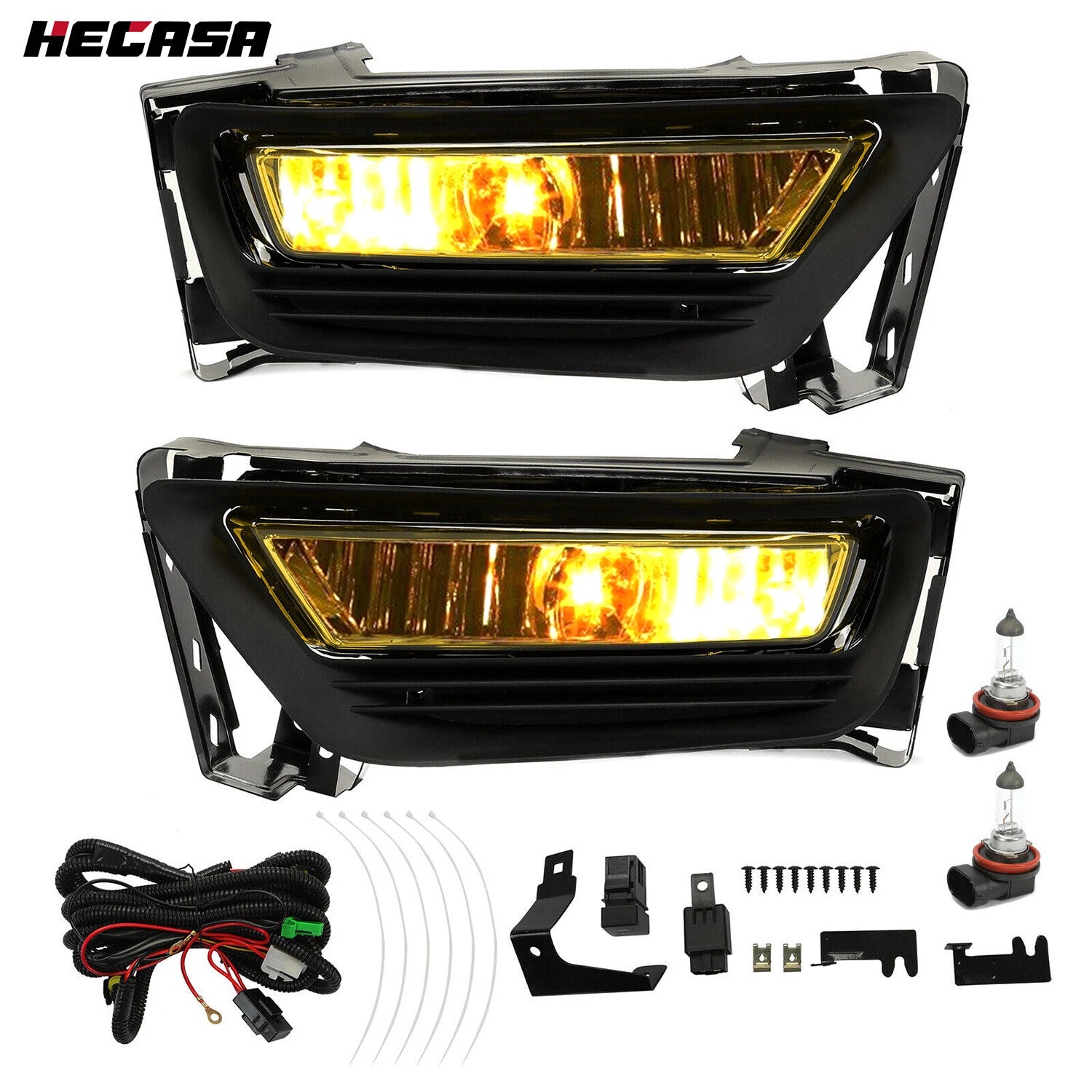 Fog Lights for Honda Accord Sedan (2013–2015) Amber Lens