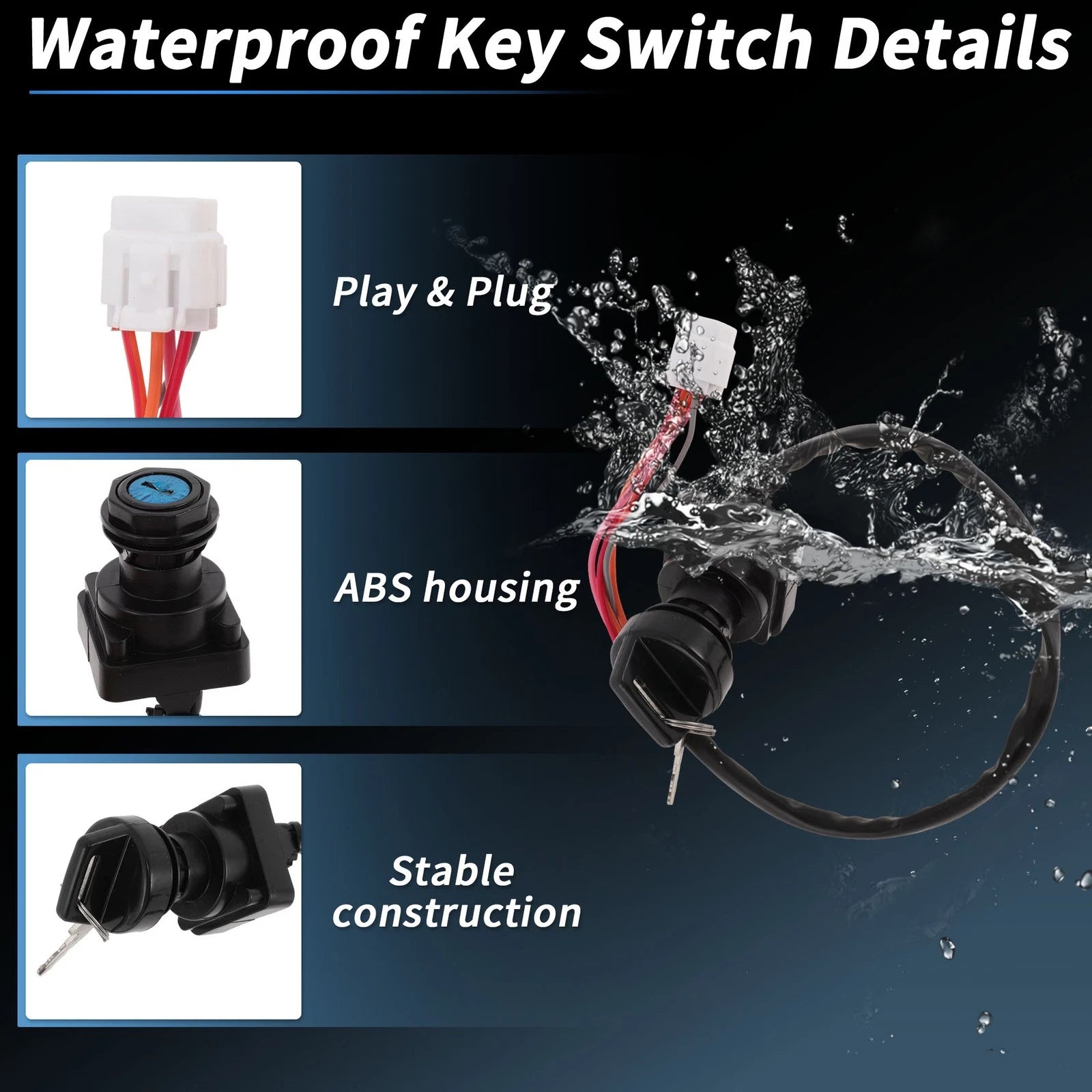Set of 1 Ignition Key Switch No.3711031G00 for Suzuki LTA 500 KingQuad (2019–2023)
