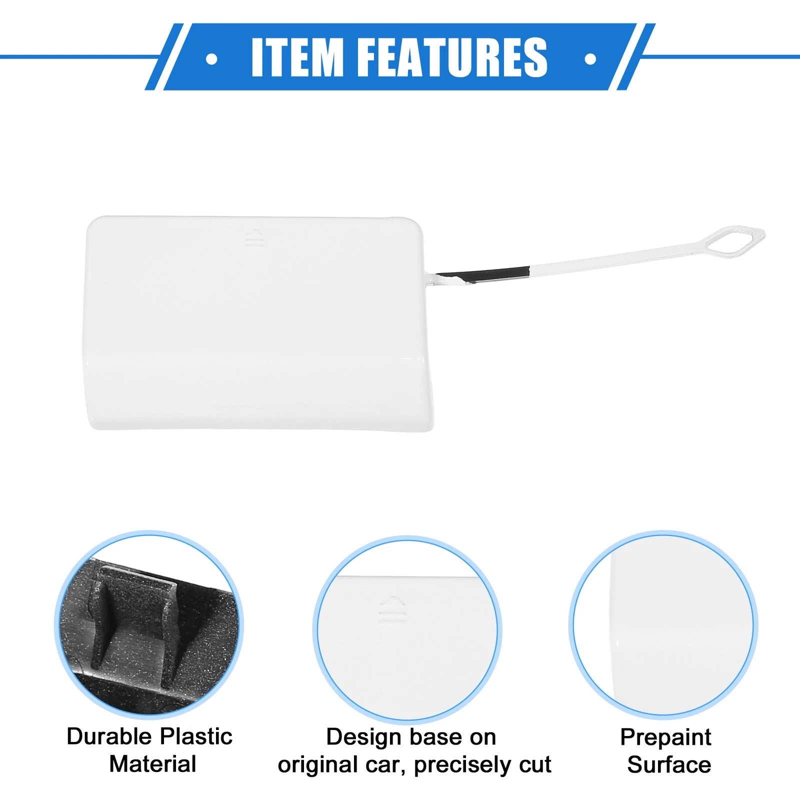 Tow Hook Eye Hole Cover Cap for Mercedes-Benz E-Class (2017–2023) - White