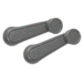 2 x Grey Door Window Winder Handles for Toyota Hilux (1983-1988)