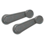 2 x Grey Door Window Winder Handles for Toyota Hilux (1983-1988)