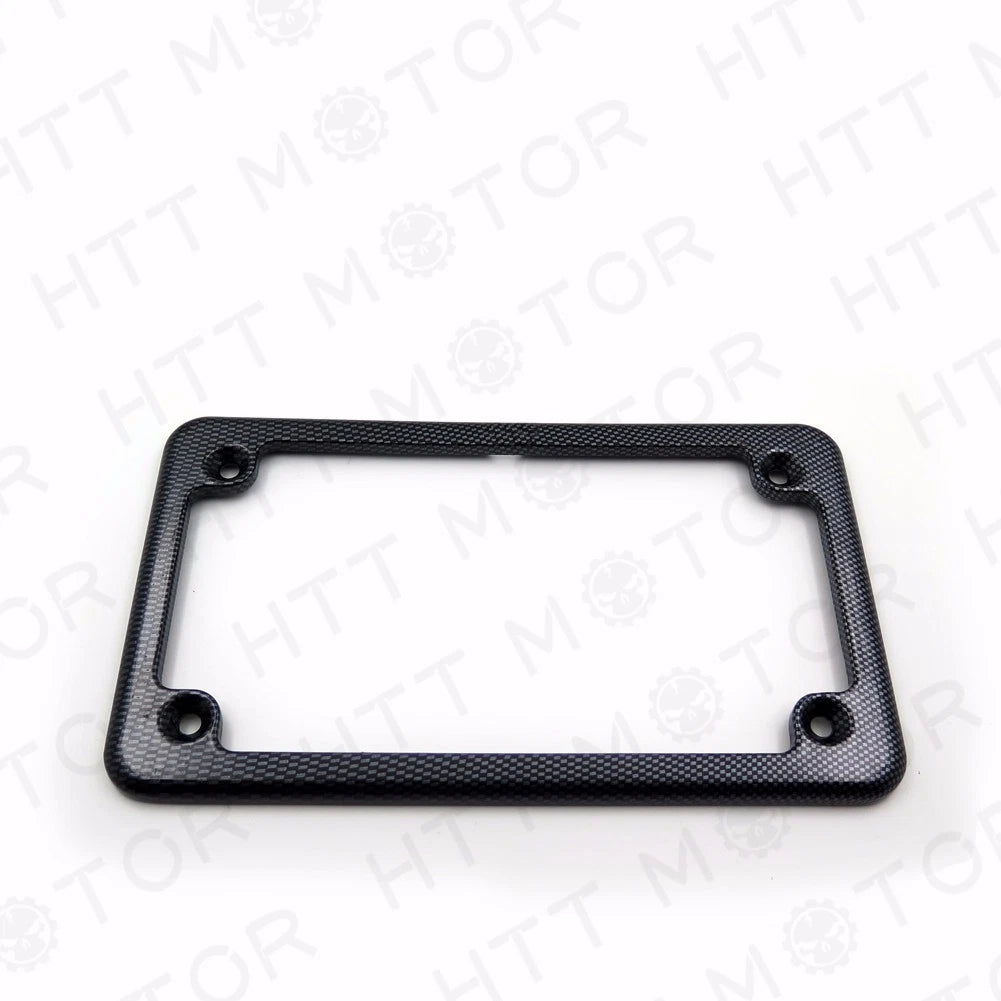 Carbon Motorcycle License Plate Frame for 7" x 4" Plates (Chrome)