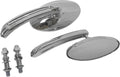 Chrome Oval Side Mirrors for Harley Davidson XL Models (2014–2017)