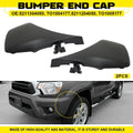 Set of 2 Black Bumper End Caps for Toyota Tacoma (2012–2015)