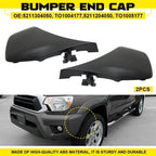 Set of 2 Black Bumper End Caps for Toyota Tacoma (2012–2015)