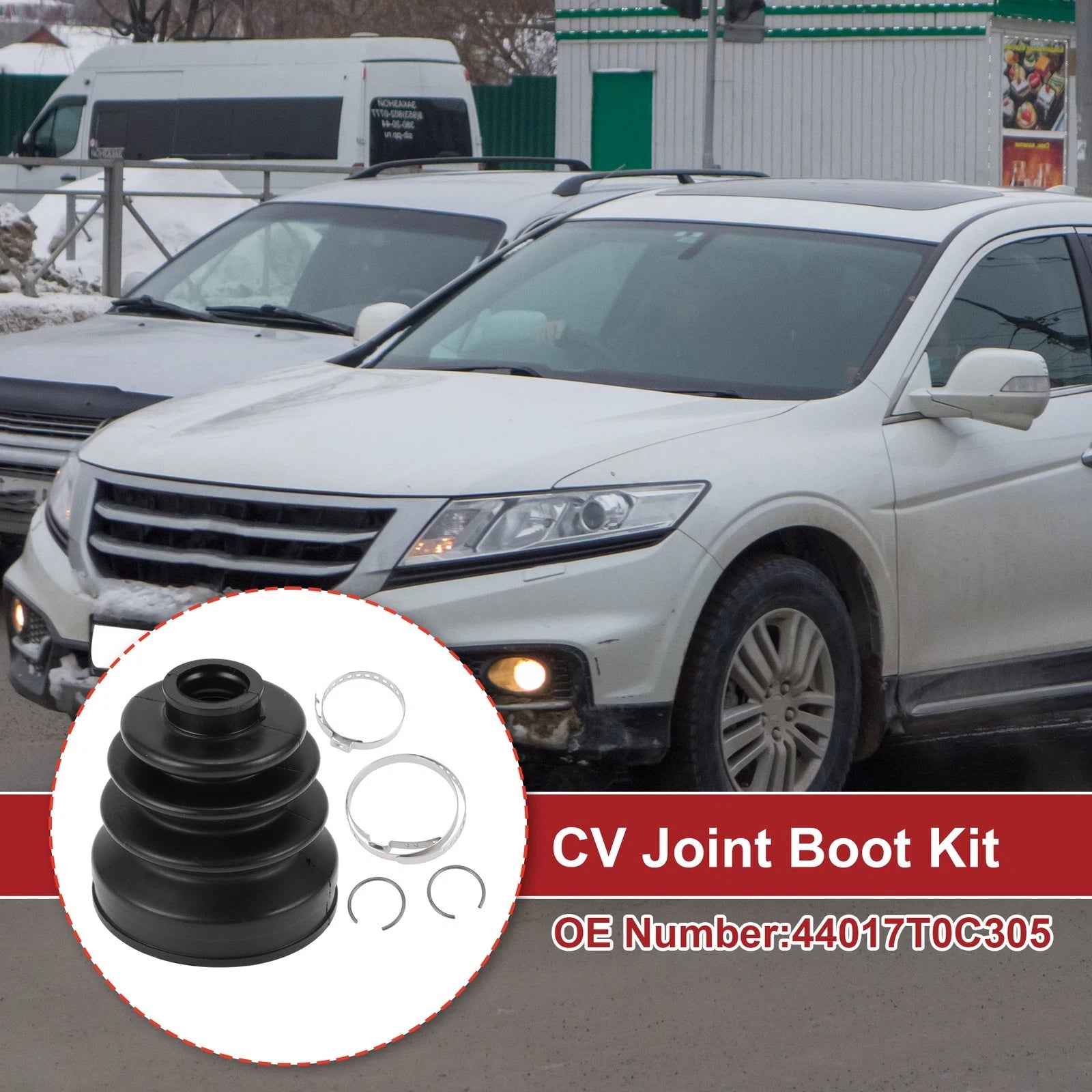 Inner CV Joint Boot Kit with Clamps for Honda Crosstour (2012) No.44017T0C305