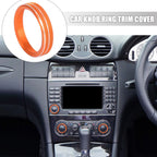 6X Orange Aluminium Alloy Knob Trim Ring Cover for Ford F150 (2016–2020)