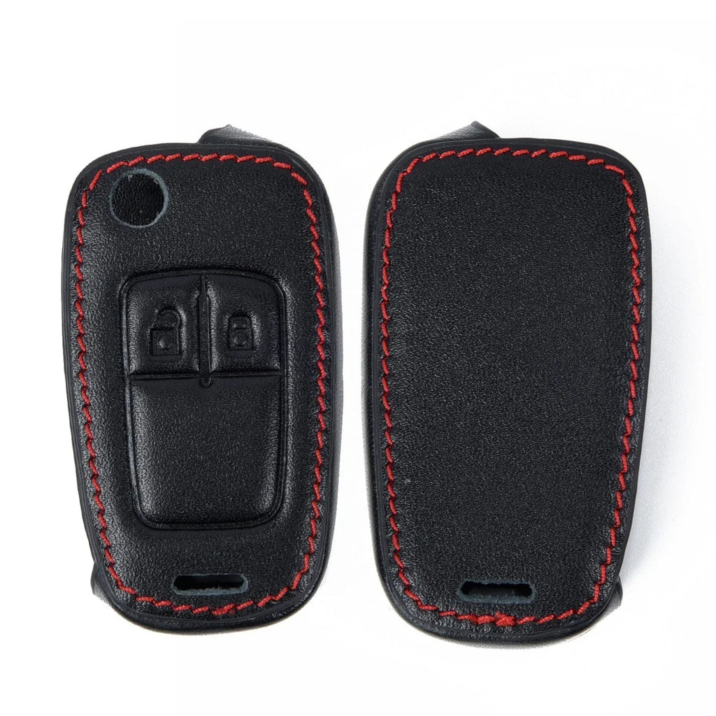 With Buckle Key Case 2-Button Remote Leather Alloy for Corsa D Zafira(2006–14)