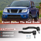 2Pcs Front Outer Tie Rod Ends for Nissan Frontier Pathfinder Xterra (2005–2012)
