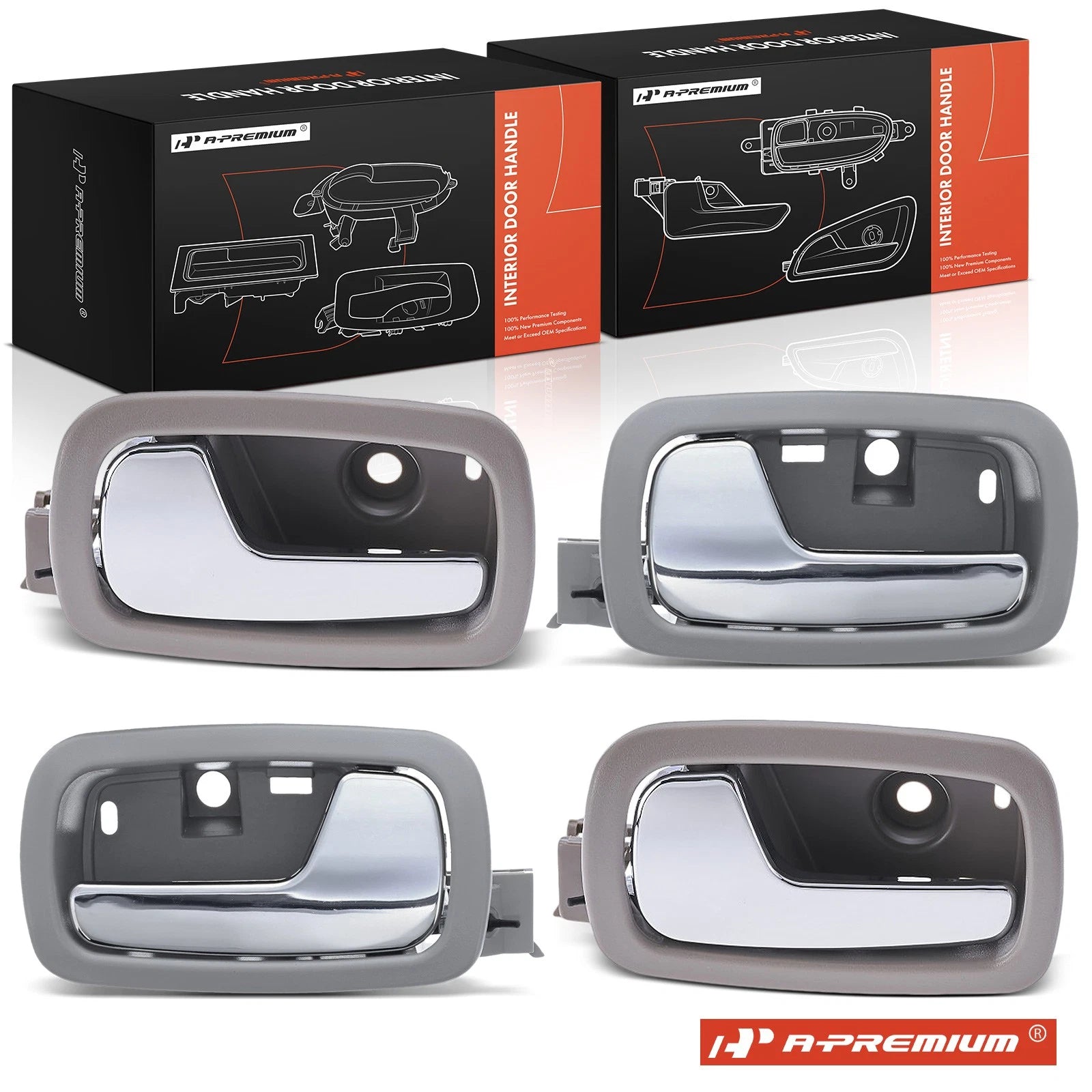 Set of 4 Chrome Interior Door Handles for Chevy Cobalt (2005–2010)