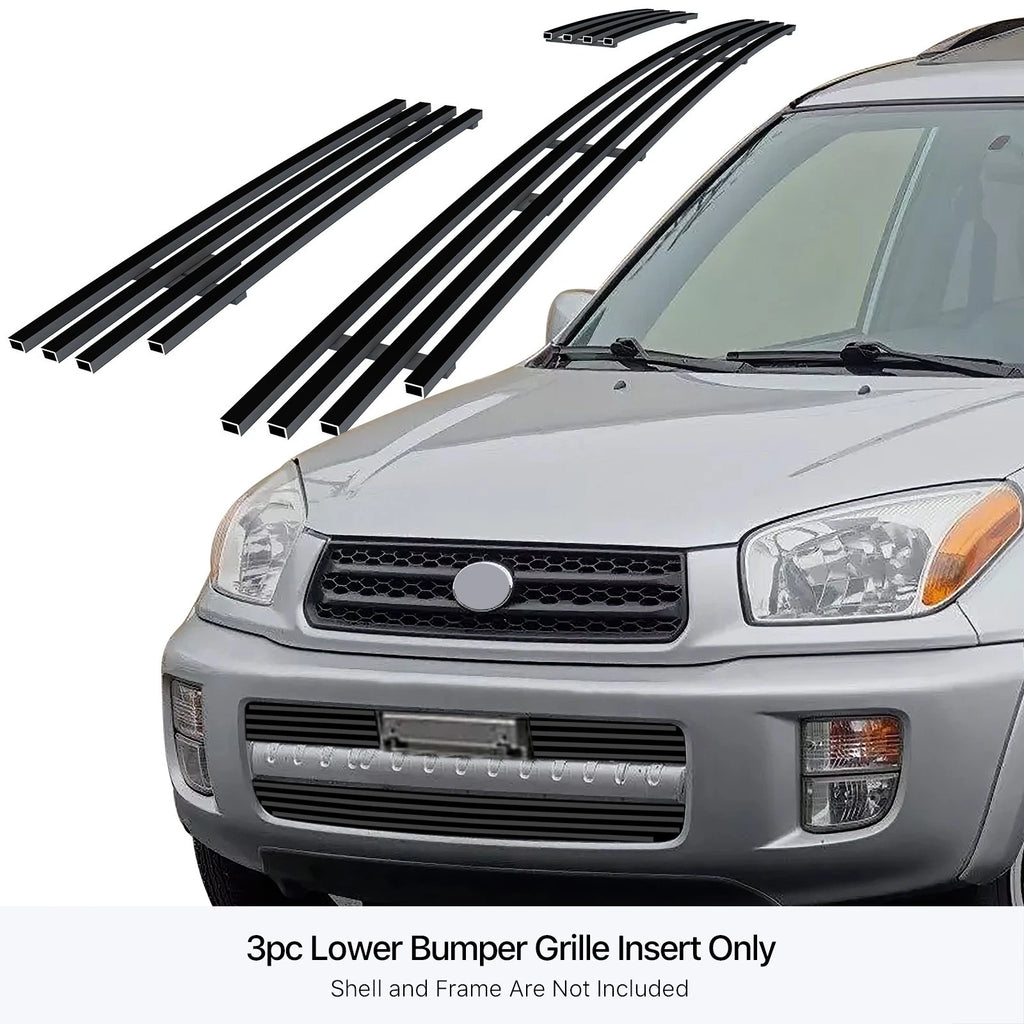 Stainless Steel Black Billet Grille Insert for Toyota RAV4 (2001-2003)