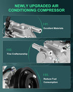 A/C Compressor for Kia Rio, Rio5 (2007–2011) CO 10980C