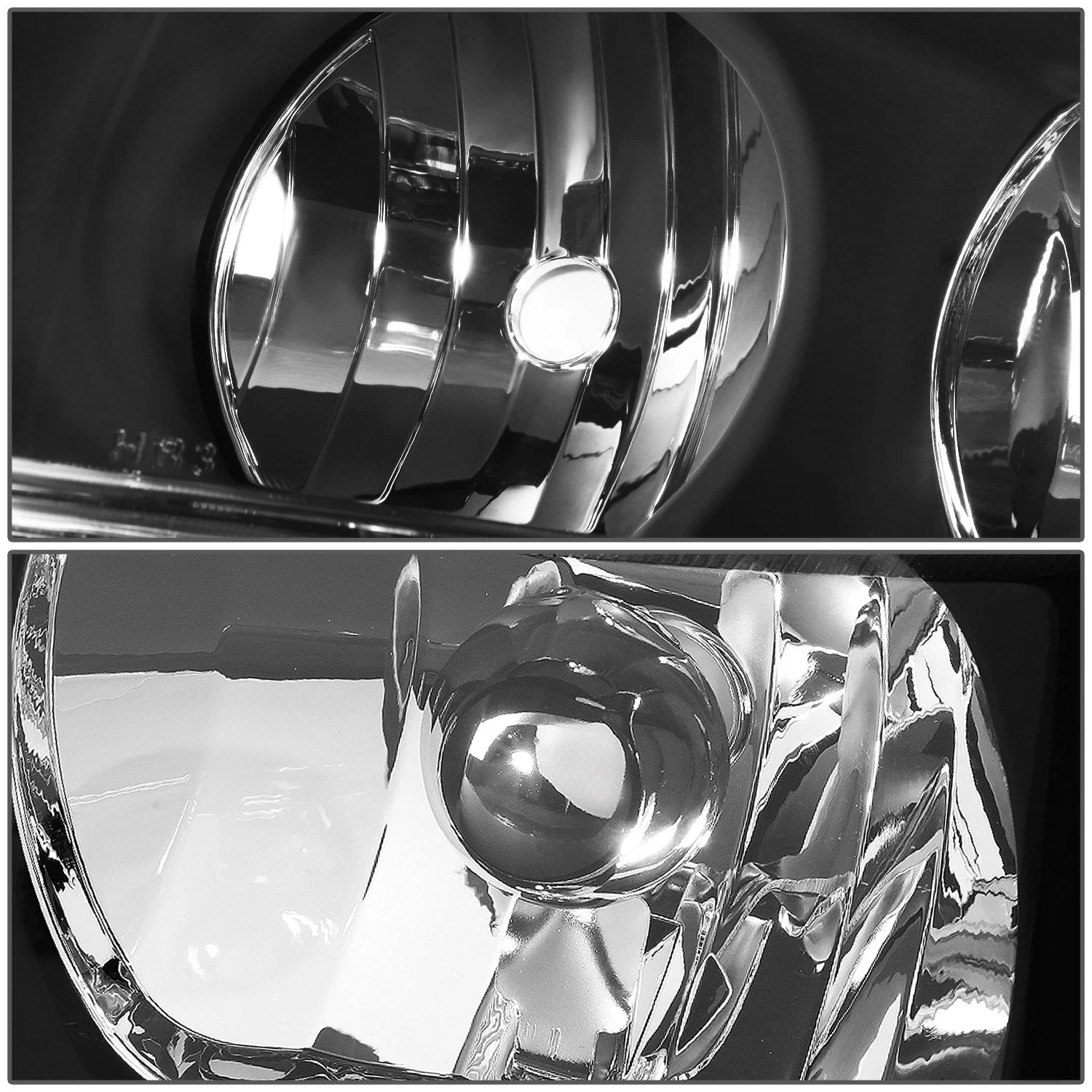 Pair of Black/Amber Signal Headlight Lamps for Jeep Grand Cherokee (1999–2004)