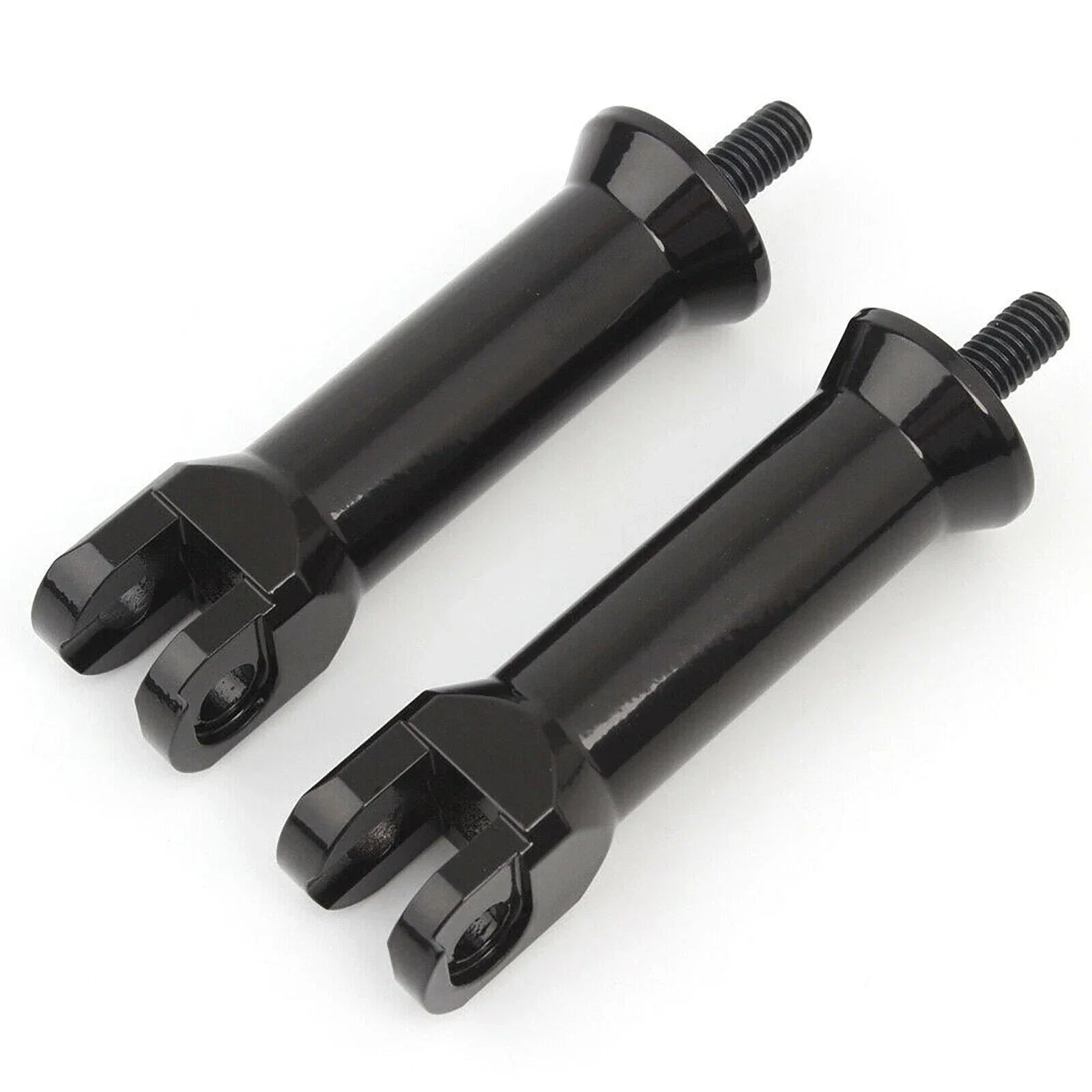 Black Passenger Foot Peg Support Mount for Harley Fatboy Softail