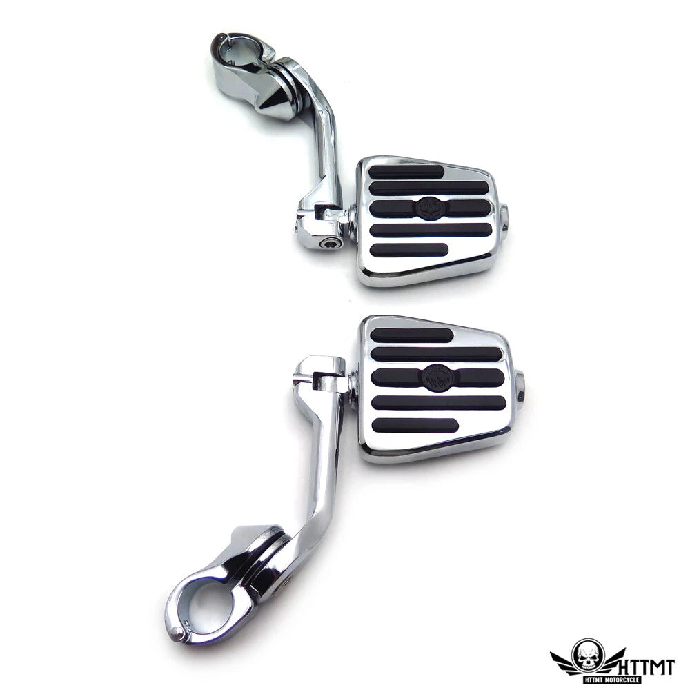 Furious Avenger Skull Chrome Highway Foot Pegs for Motorcycle (5", 1.25")
