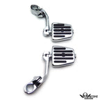 Furious Avenger Skull Chrome Highway Foot Pegs for Motorcycle (5", 1.25")