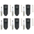 Set of 6 NGK Laser Iridium Spark Plugs & Denso Coil Boots for Ascender Envoy (2002–2004)