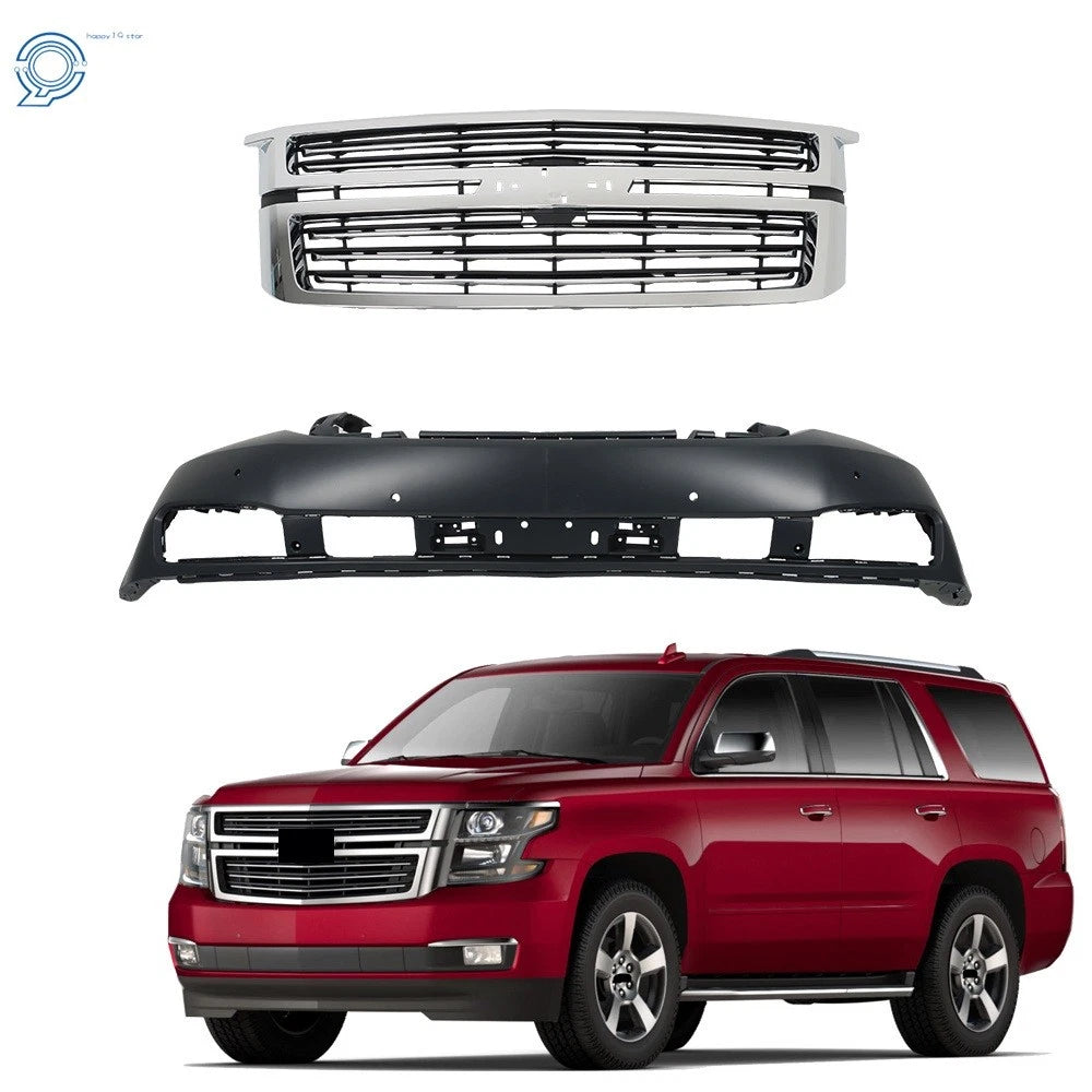 Front Bumper Cover and Grille for Chevy Suburban/Tahoe (2015–2020)