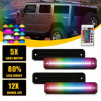4X RGB LED Bumper Side Marker Lights Smoked Lens for Hummer H2 (2003–2009)