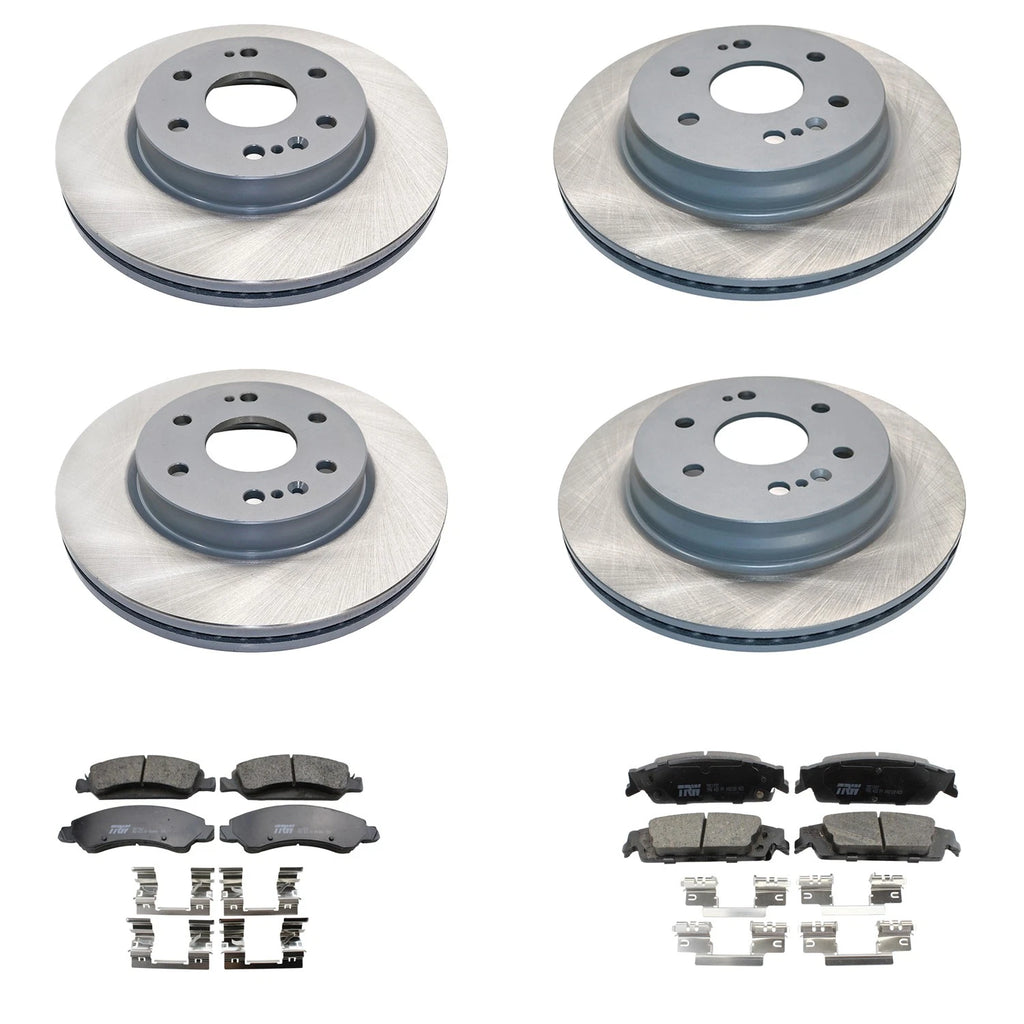 DuraGo Front Rear Rotors & TRW Ceramic Pad Kit for Sierra 1500 Limited (2019)