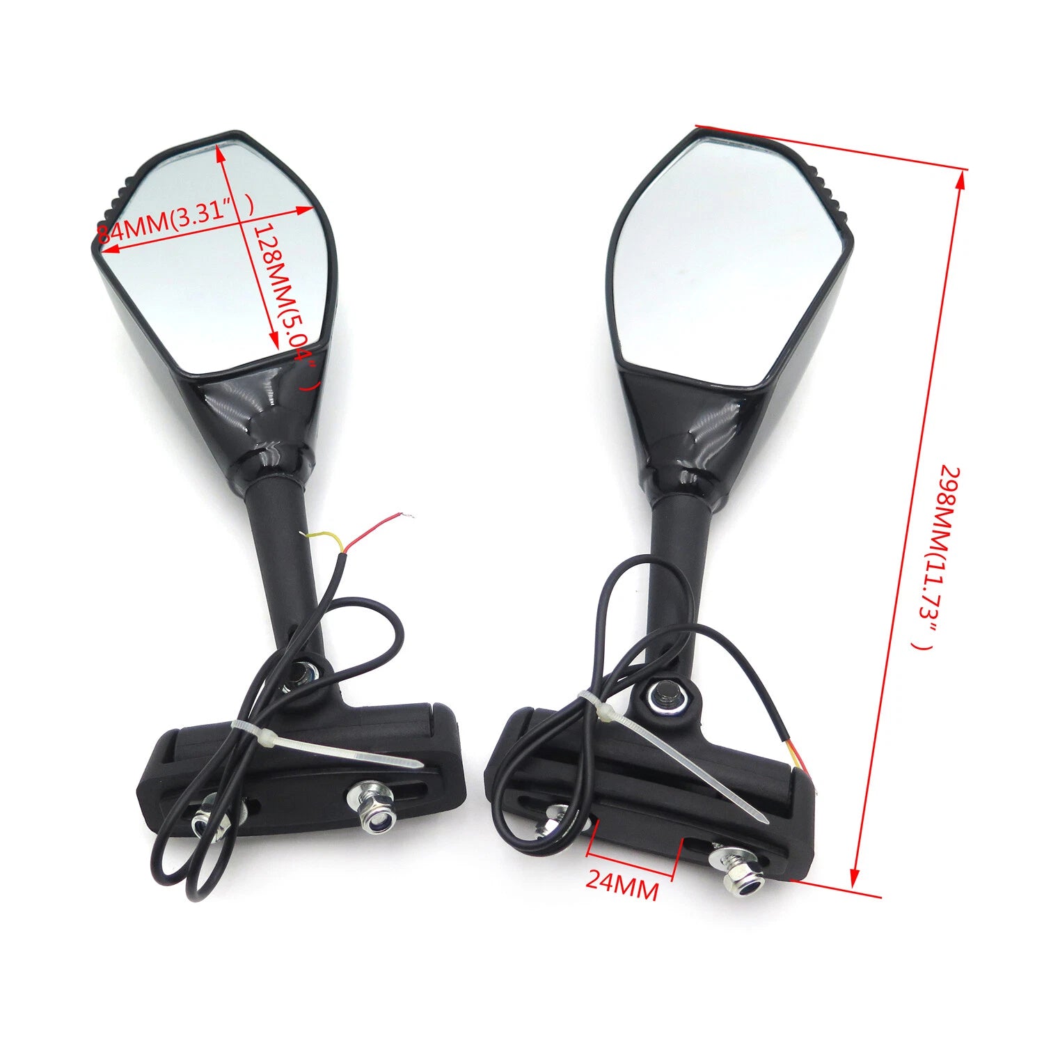 LED Turn Signal Integrated Mirror for Suzuki Hayabusa (2008–2023)