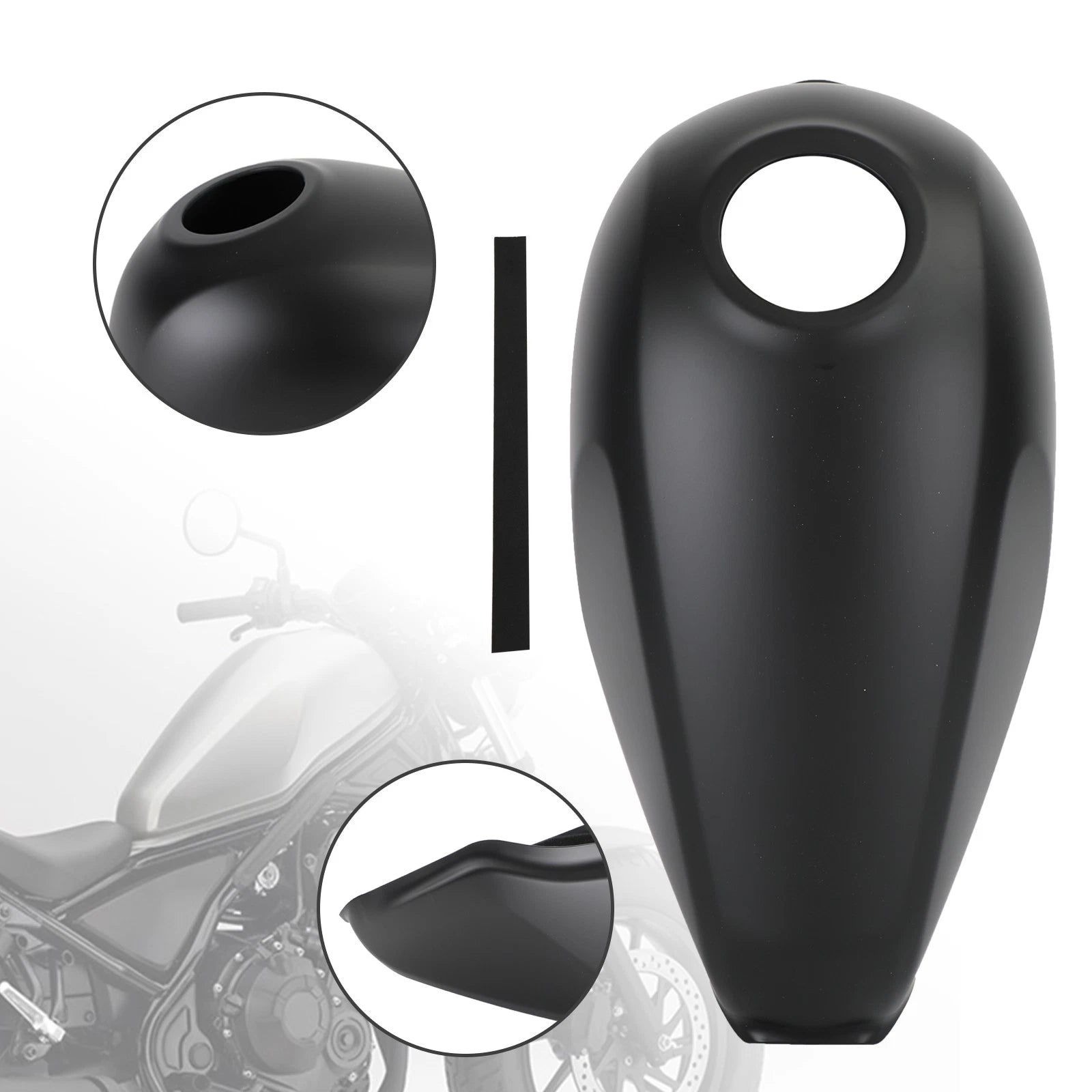 Gas Tank Cover Trim for Honda Rebel CMX300 CMX500 (2017–2023) Matte Black