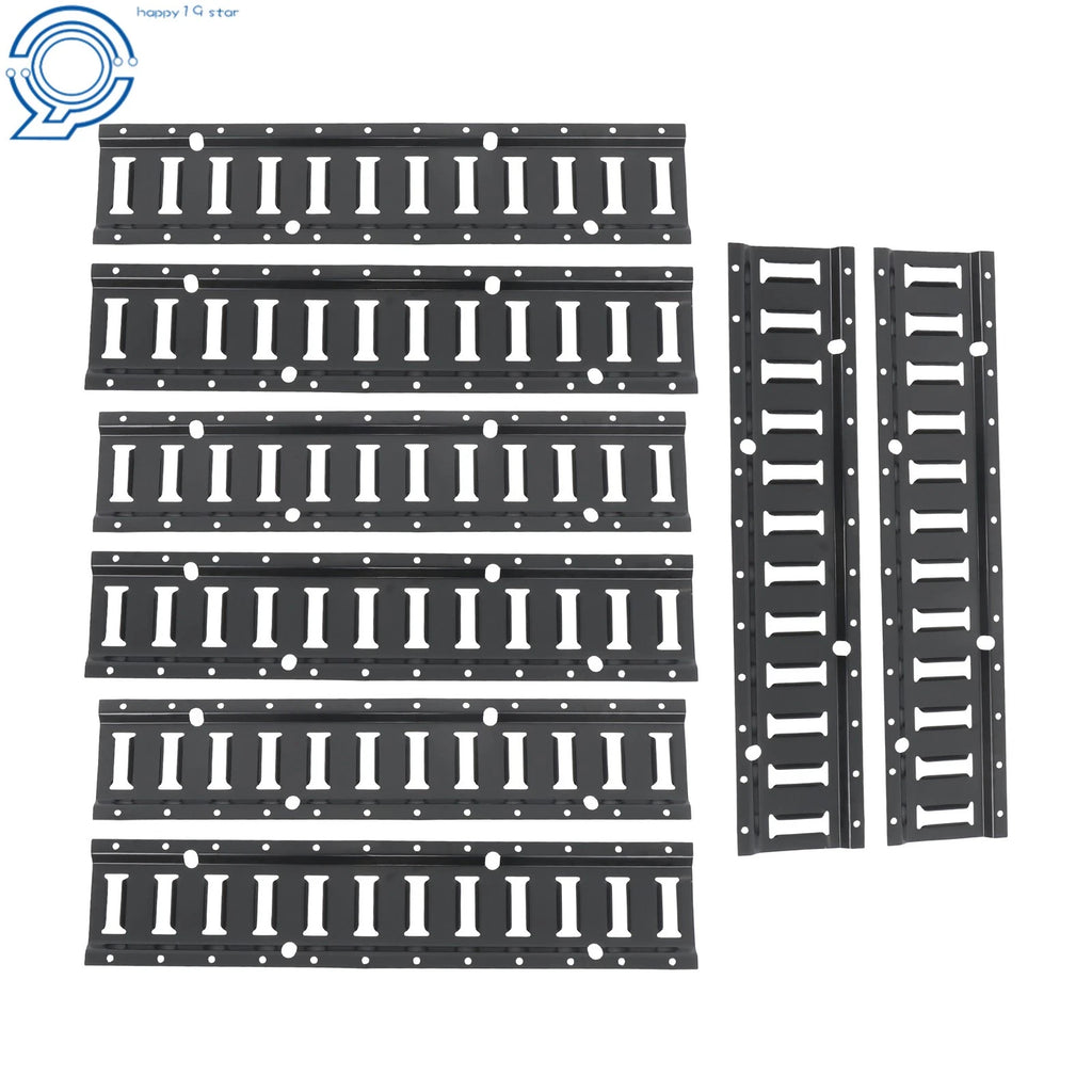 Set of 8 E Track Tie-Down Rails for Enclosed Cargo Trailer (2 ft)