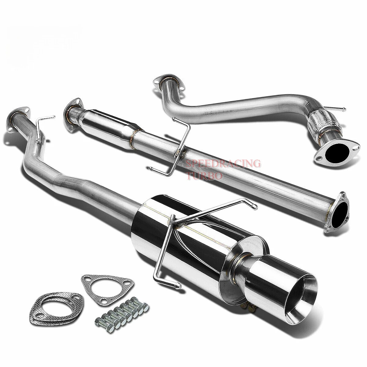 4" Rolled Tip Stainless Steel Exhaust Catback System for Honda Accord (1994–1997)