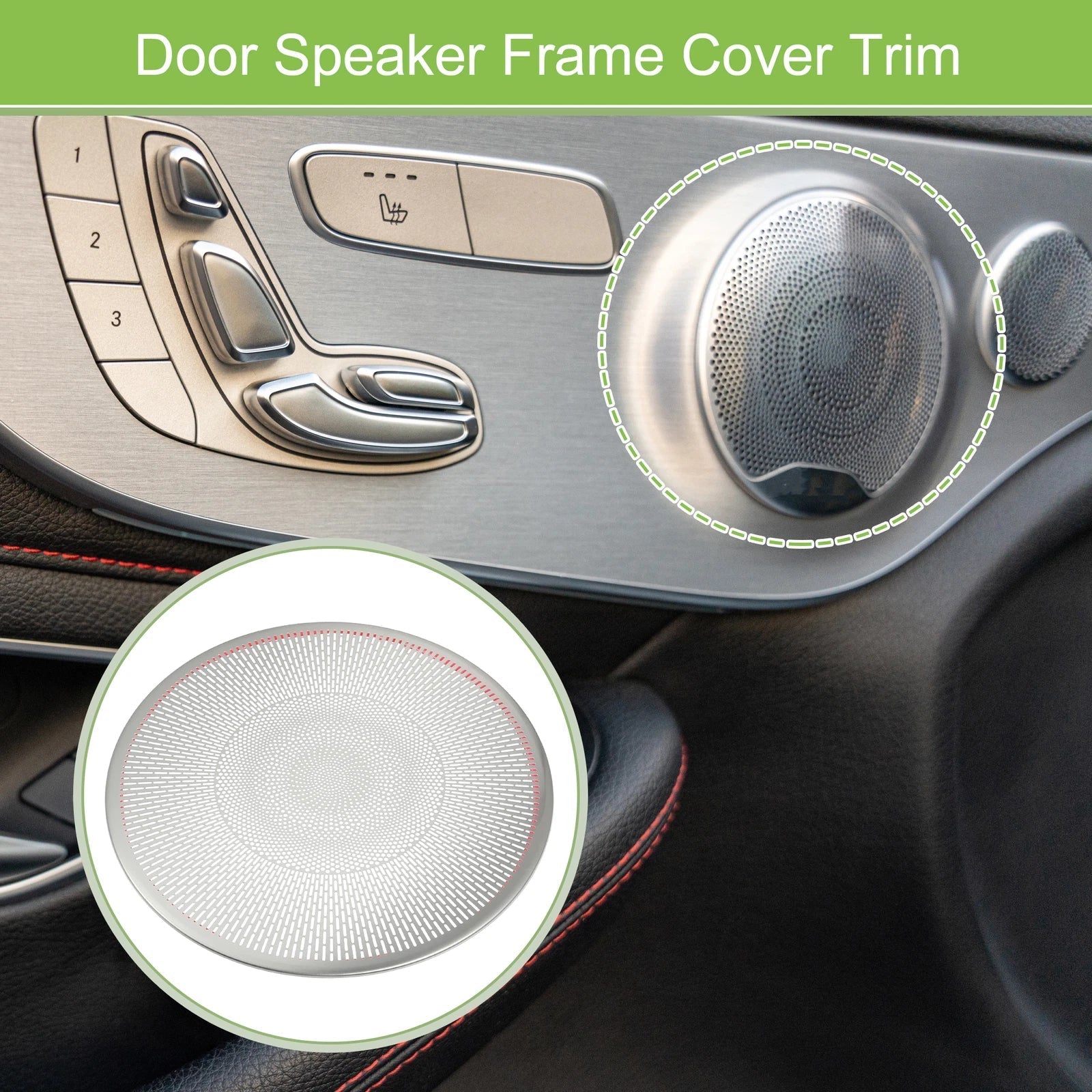 4 Pcs Speaker Frame Cover Trim for Mercedes Benz C300 C250 (2015-2020)