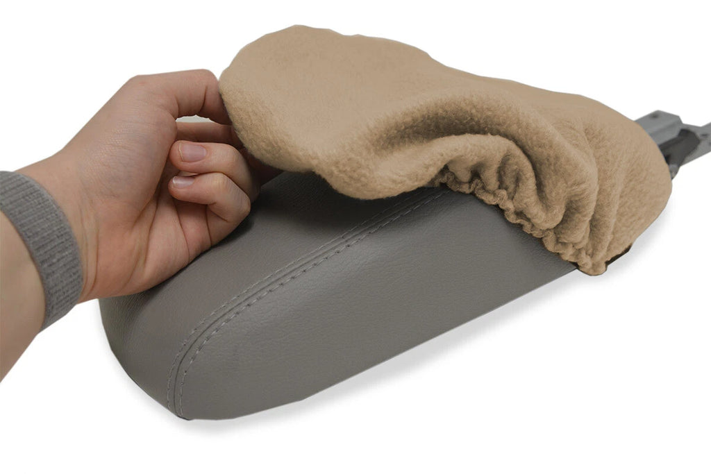 Fleece Console Lid Armrest Cover for Subaru Crosstrek (2012–2017) Beige