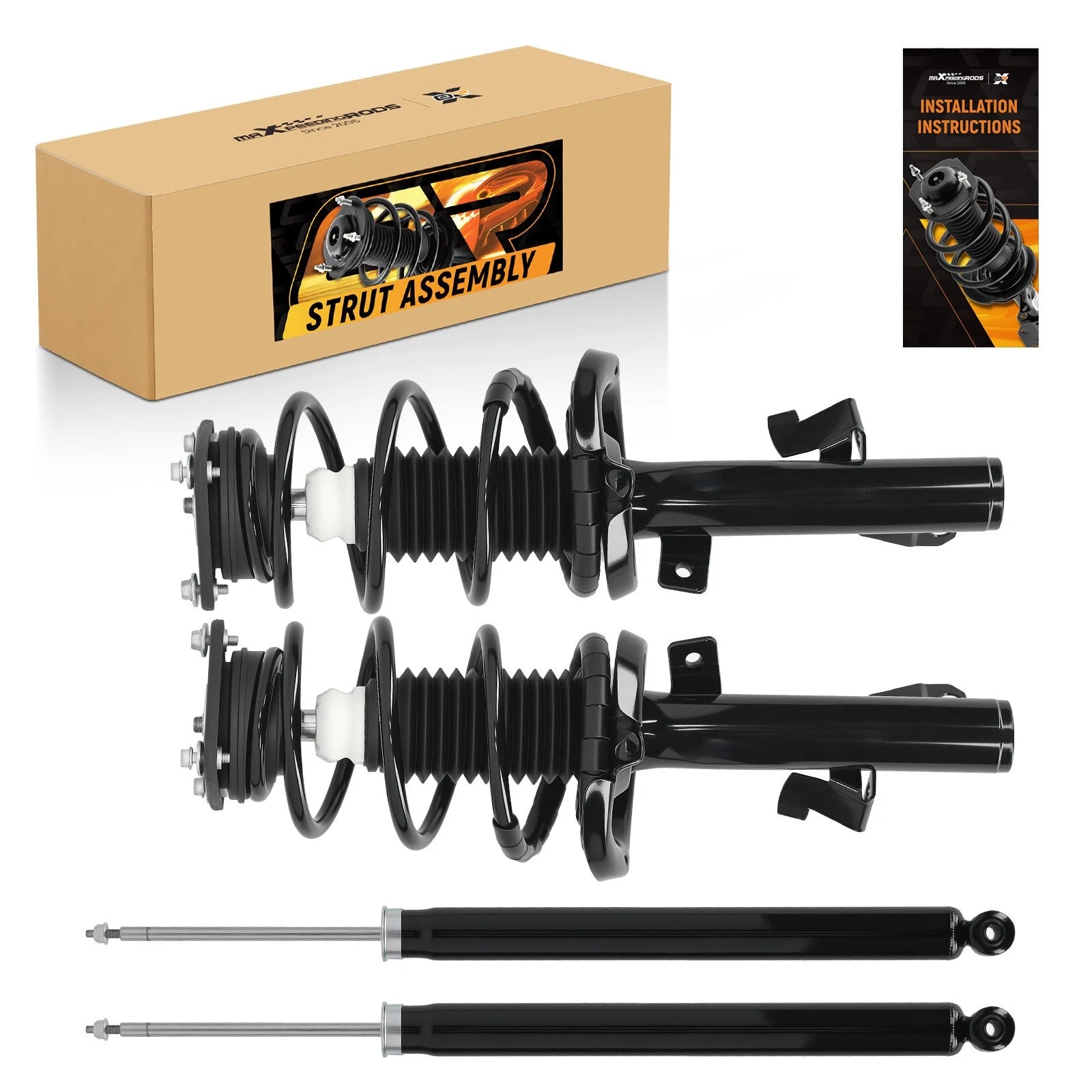 MaXpeedingrods Rear Front Struts w/Coil Spring for Mazda 5 2006-2010 2.3L