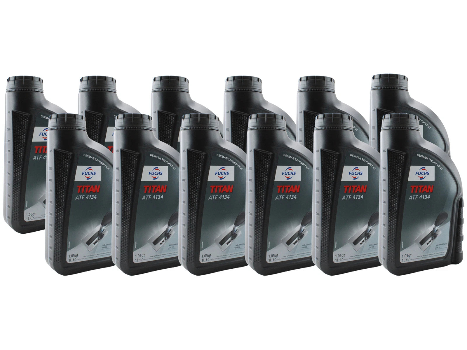 Set of 12 Fuchs TITAN ATF 4134 Red Auto Transmission Fluid for Maybach