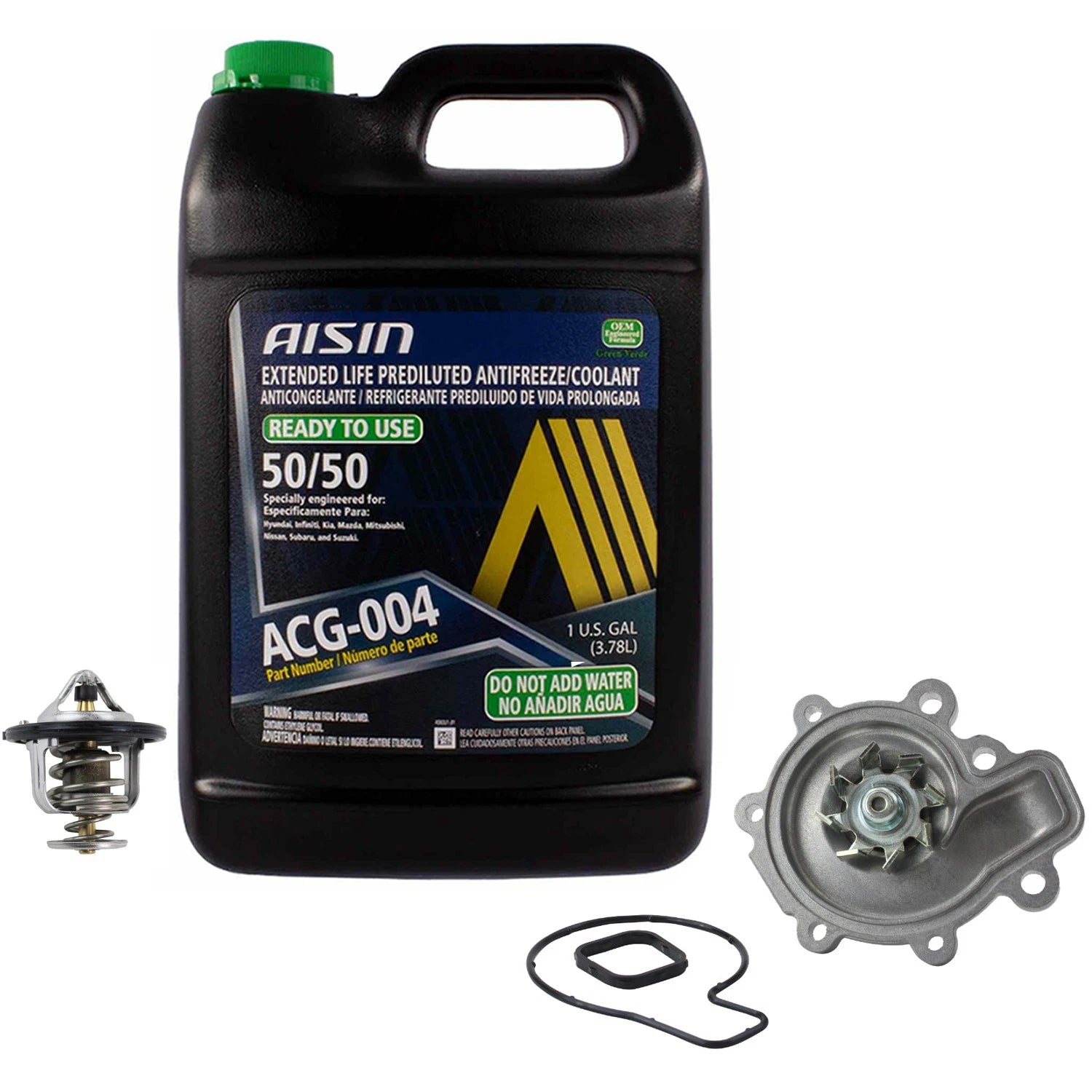 Aisin Engine Coolant Water Pump Thermostat Kit for Mazda 3 3 Sport 6 CX-5 (2010–2020)