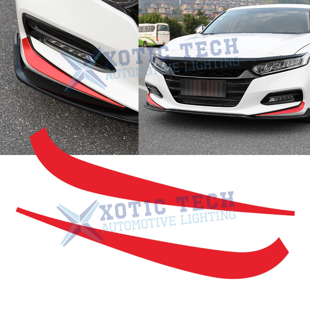 JDM Red Front Fog Light Lower Protector Stickers for Honda Accord (2018–2020)