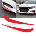 JDM Red Front Fog Light Lower Protector Stickers for Honda Accord (2018–2020)