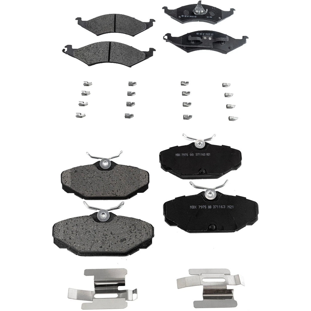 Set of 4 Semi-Metallic Brake Pads for Ford Taurus (1993)