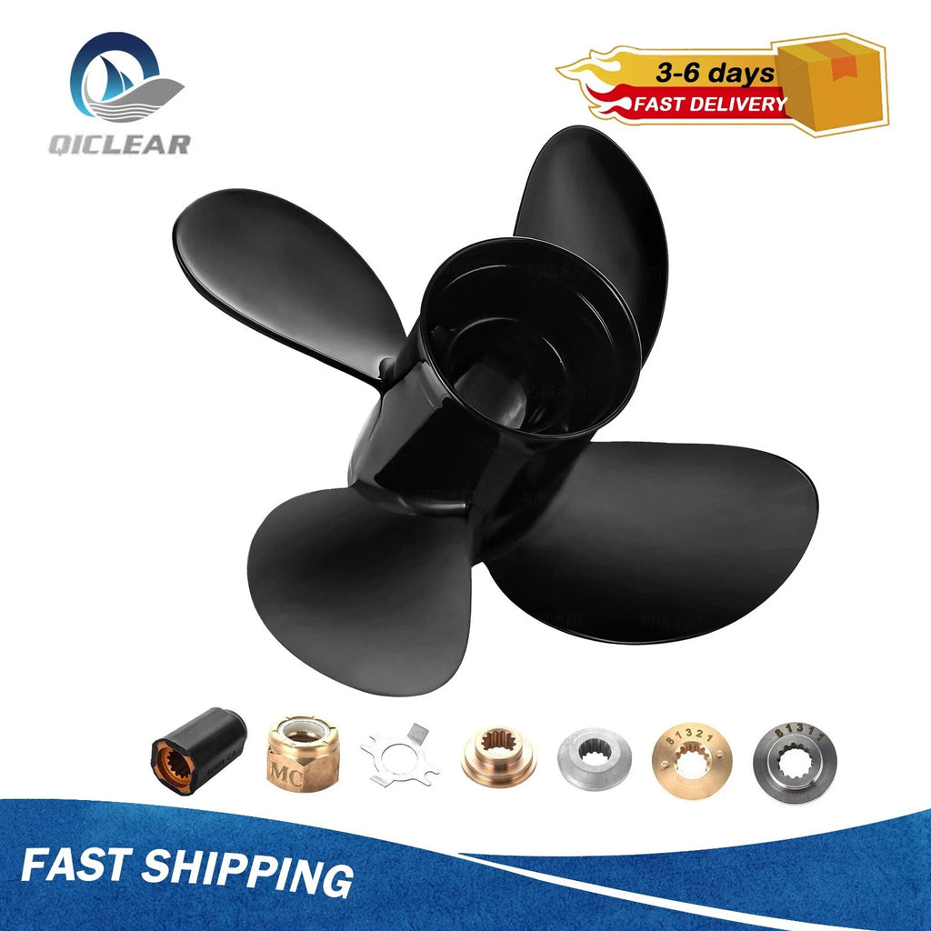 4-Blade Boat Propeller for Mercury 25-70HP (13 Tooth, 48-8M8026630)