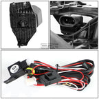 2X Clear Lens Fog Light Lamp Set for Ford F250-F550 (2011–2016) + Wiring + Bezel