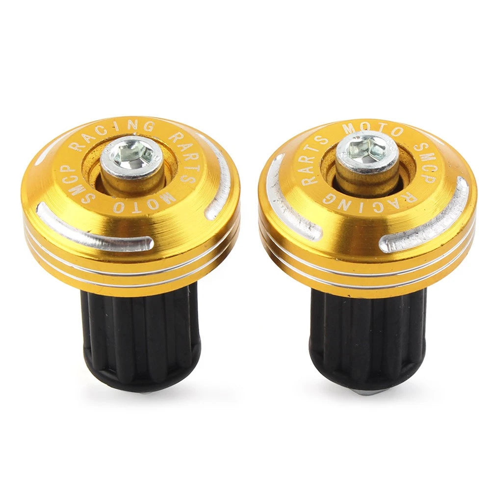 Handlebar Grips & End Cap Plugs for Dirt Bike (7/8'', Gold, CNC)