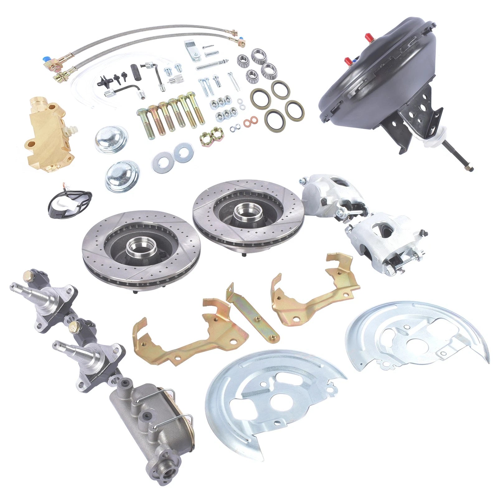 Disc Brake Conversion Kit for GM A, F, X Body (11" Cross Drilled & Slotted)
