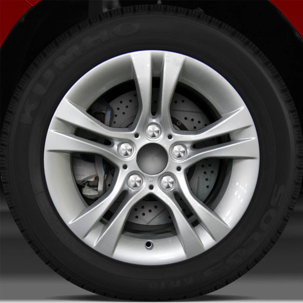 16x7 Wheel (5 Double Spoke Bright Medium Silver Full Face) for 2007-12 BMW 328i