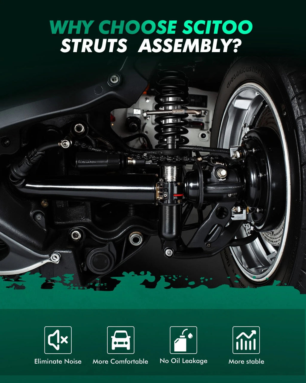 Front Complete Struts & Rear Shock Assembly for Chevrolet Cruze (2011–2012)