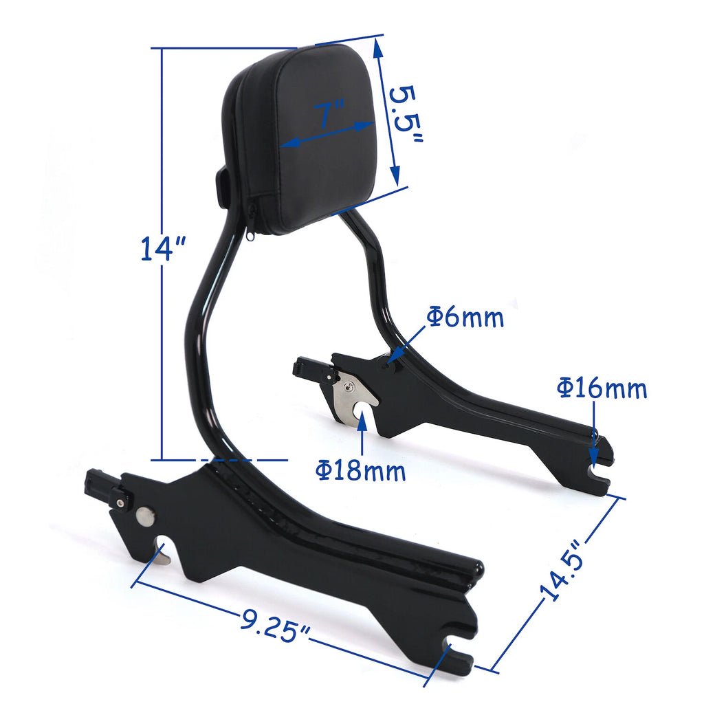 Sissy Bar Backrest Pad for Harley FLFB FLFBS FXBR (2018–2021)