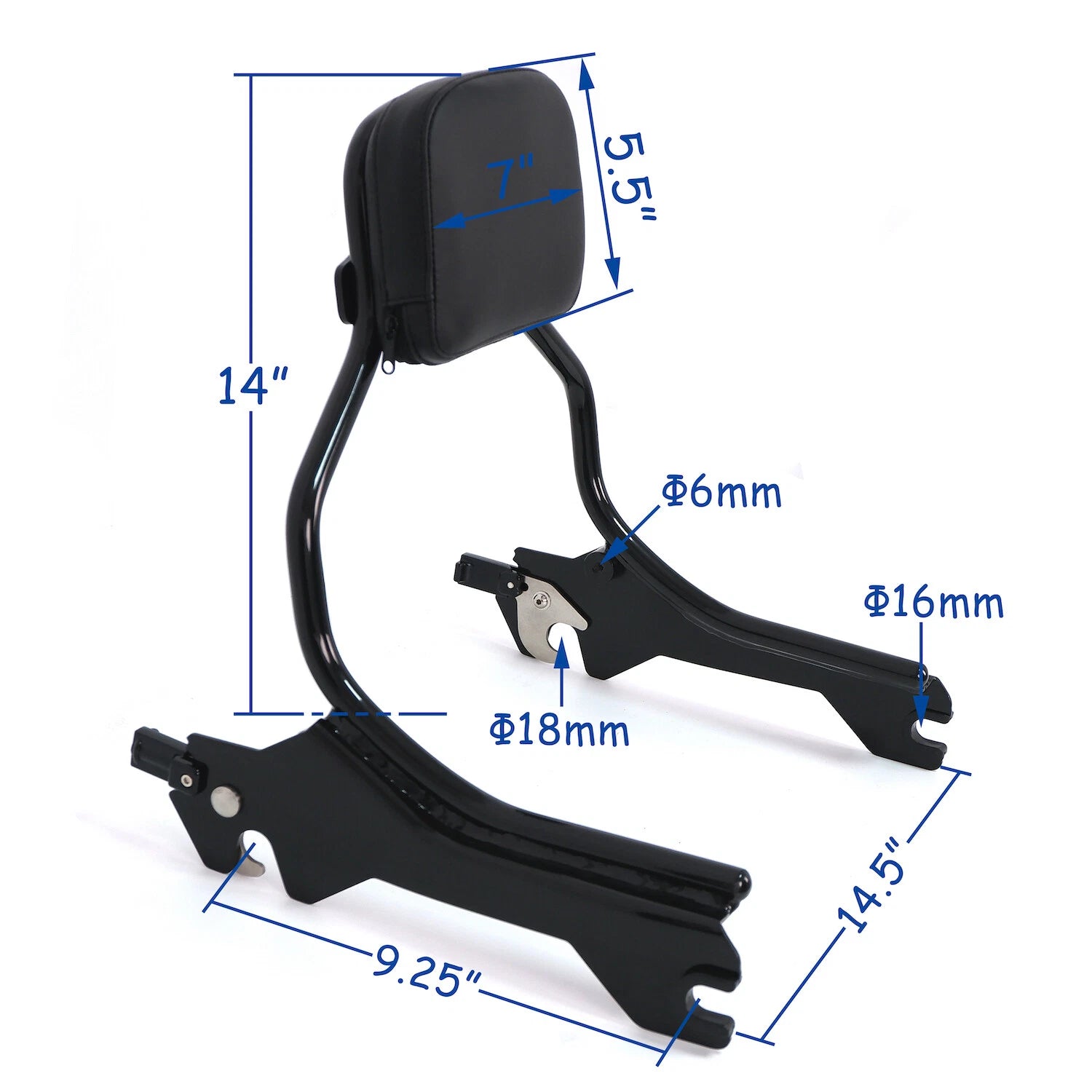 Sissy Bar Backrest Pad for Harley FLFB FLFBS FXBR (2018–2021)