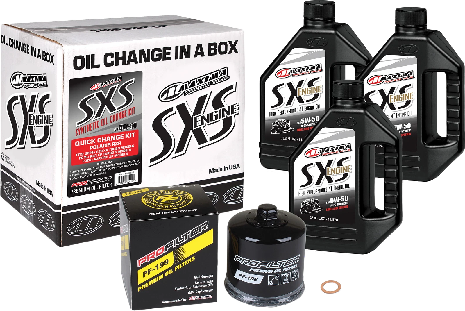 Oil Change Kit 5W50 for Polaris RZR XP Turbo & Pro XP (2019–2021)