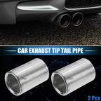 Exhaust Tip Tail Pipe for BMW 328i 325i E90 Silver Tone (2007 - 2010)