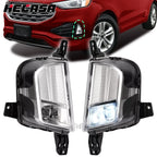 2X Clear LED Front Bumper Fog Lights for Ford Edge (2019–2024)