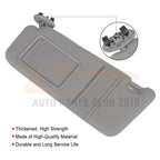 Left Driver Side Sun Visor for Toyota Camry (2007-2011) Gray
