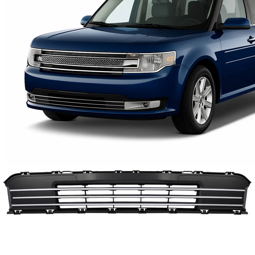 Bumper Lower Grille for Ford Flex (2013–2019) FO1036151 Black Plastic