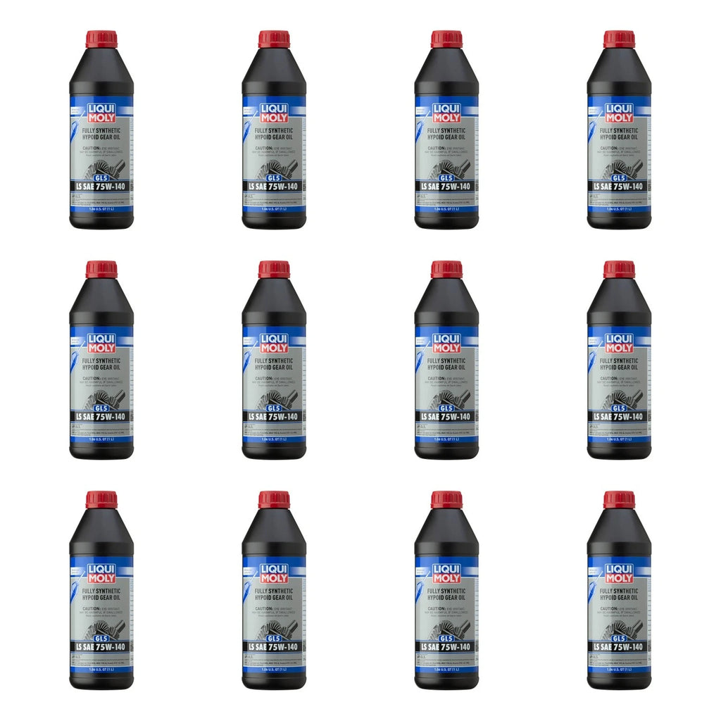 Set of 12 Liqui Moly Fully Synthetic Hypoid Gear Oil GL5 LS SAE 75W-140